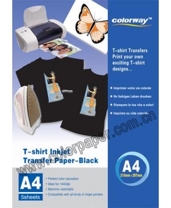 Dark T-shirt transfer paper,120g/m2  A4 5 Fogli