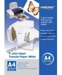 White T-shirt transfer paper,120g/m2  A4 5 Fogli