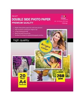 297X210MM A4 RC Glossy Inkjet Photo Paper 260g-20 Fogli 