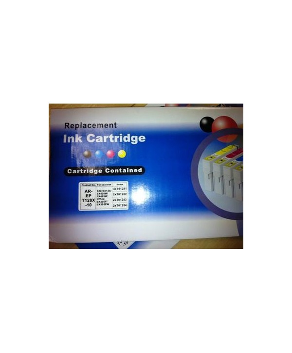 10 Cartucho Compatible T1281-1282-1283-1284 (4xBk+6 color)